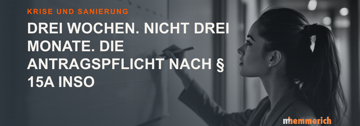 Titelbild: Antragspflicht nach § 15a InsO