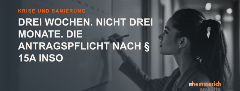 Titelbild: Antragspflicht nach § 15a InsO