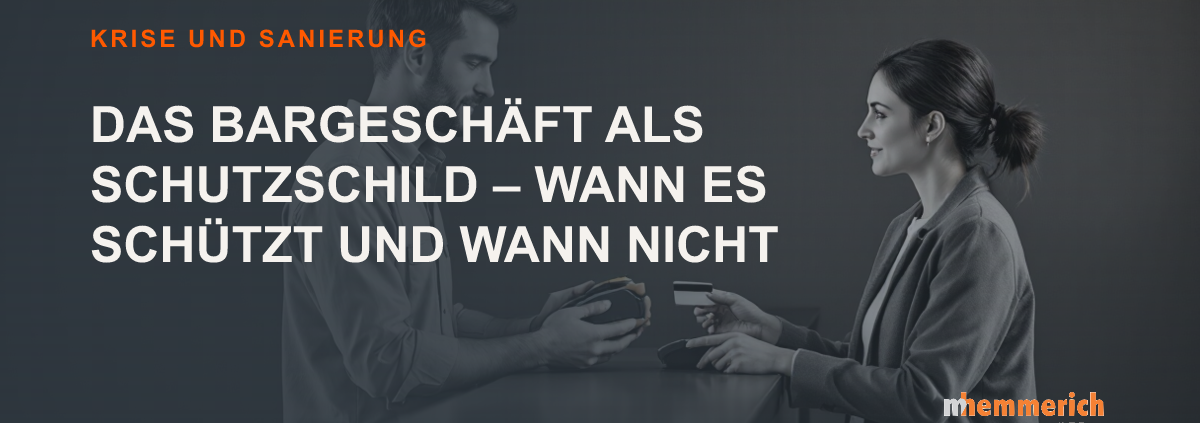 Titelbild: Bargeschäft als Schutzschild