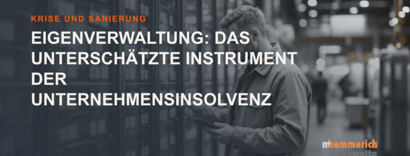 Titelbild: Eigenverwaltung als unterschätztes Instrument