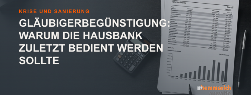 Titelbild: Gläubigerbegünstigung nach § 283c StGB