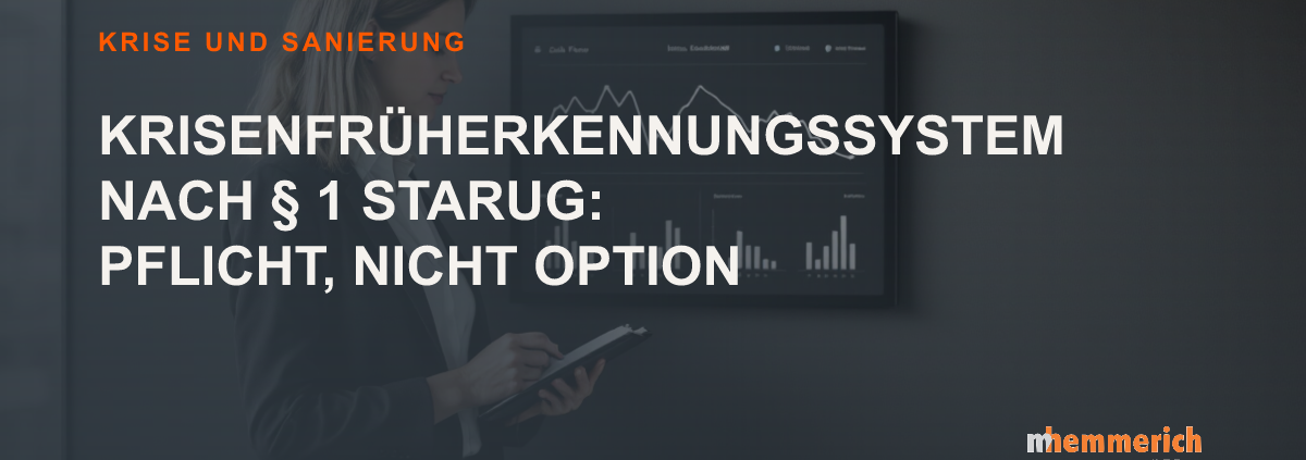 Titelbild: Krisenfrüherkennungssystem nach § 1 StaRUG