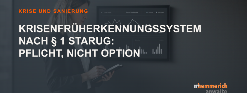 Titelbild: Krisenfrüherkennungssystem nach § 1 StaRUG