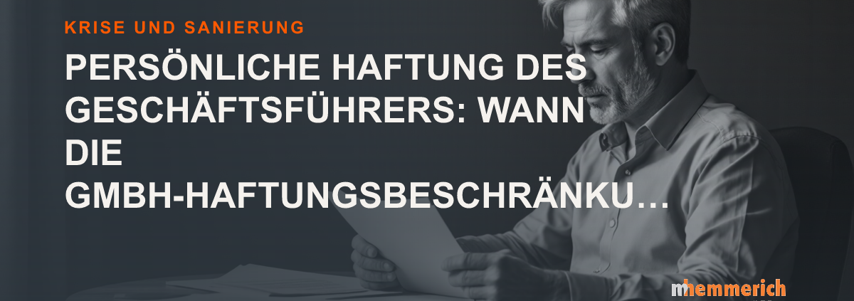 Titelbild: Persönliche Haftung des Geschäftsführers