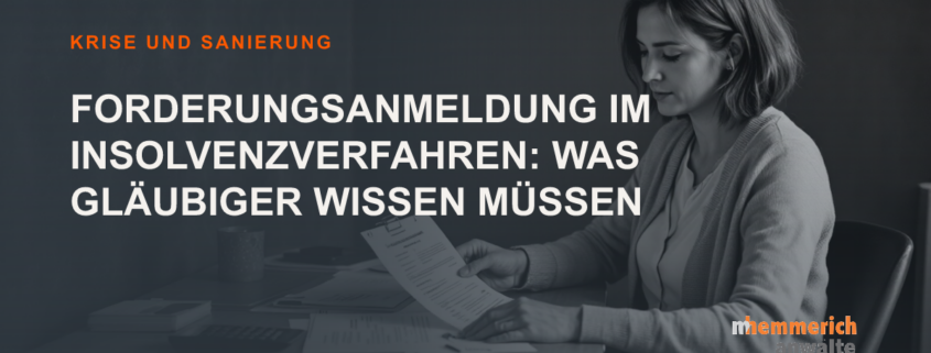 Titelbild: Forderungsanmeldung im Insolvenzverfahren