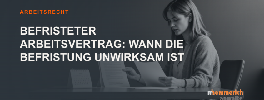 Titelbild: Befristung eines Arbeitsvertrags