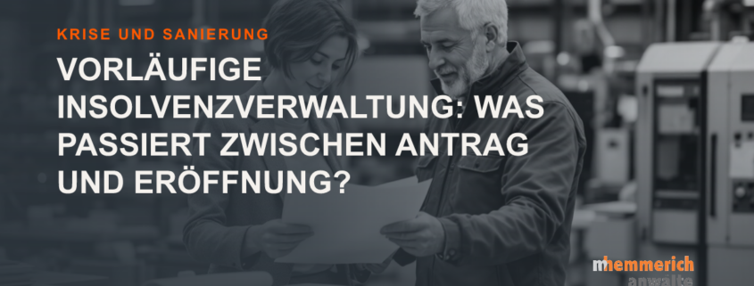 Titelbild: vorläufige Insolvenzverwaltung