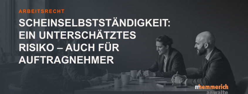 Titelbild: Scheinselbstständigkeit für Auftragnehmer