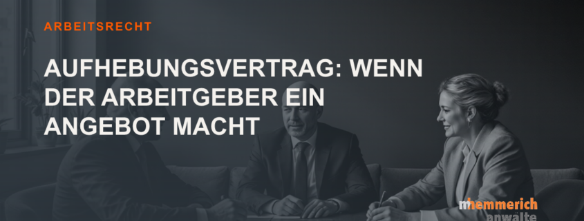 Titelbild: Risiken eines Aufhebungsvertrags