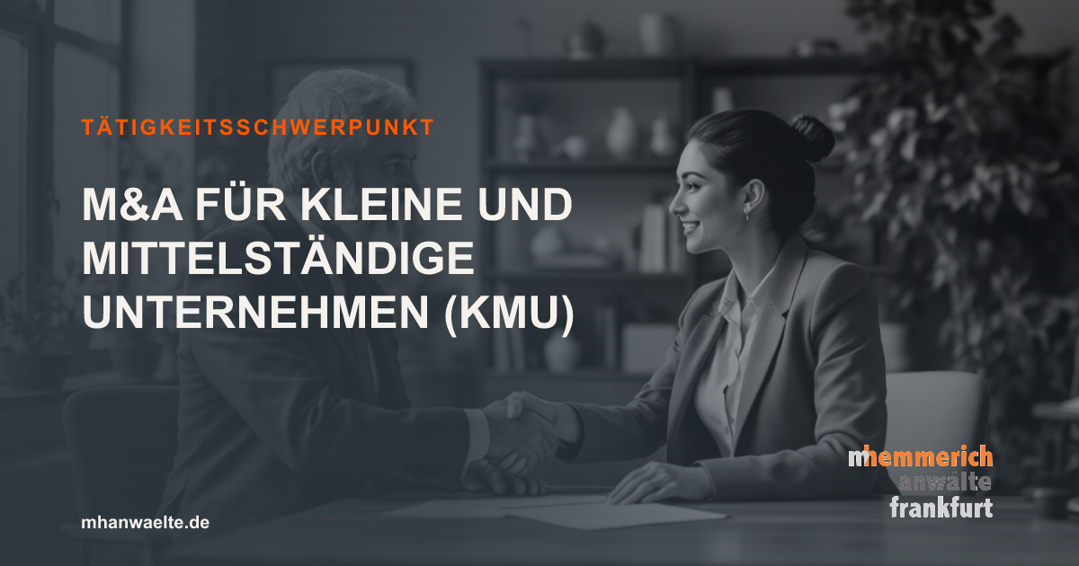 Titelbild: M&A für kleine und mittelständige Unternehmen (KMU)