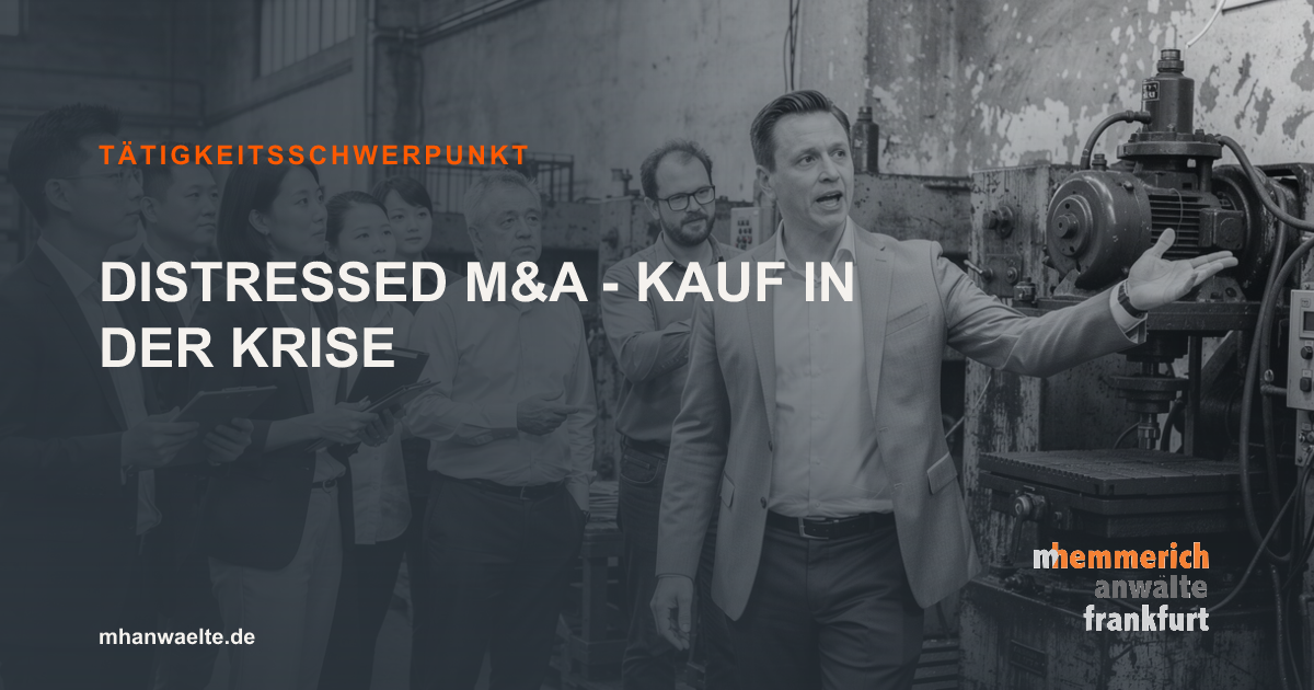 Titelbild: Distressed MA Kauf in der Krise