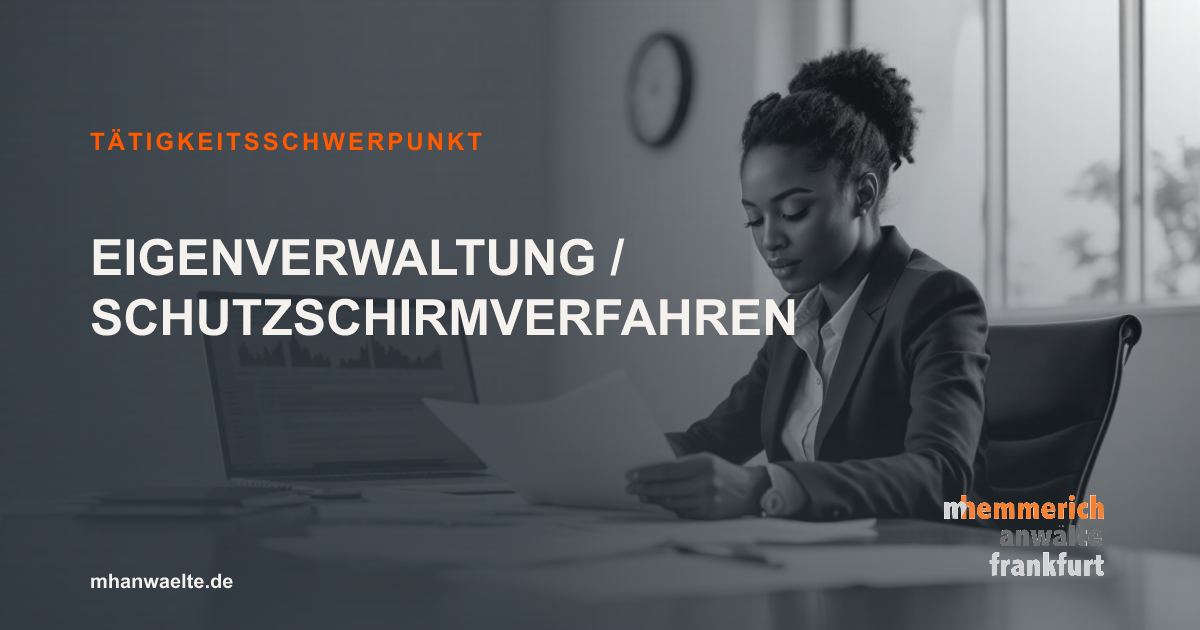 Titelbild: Eigenverwaltung / Schutzschirmverfahren