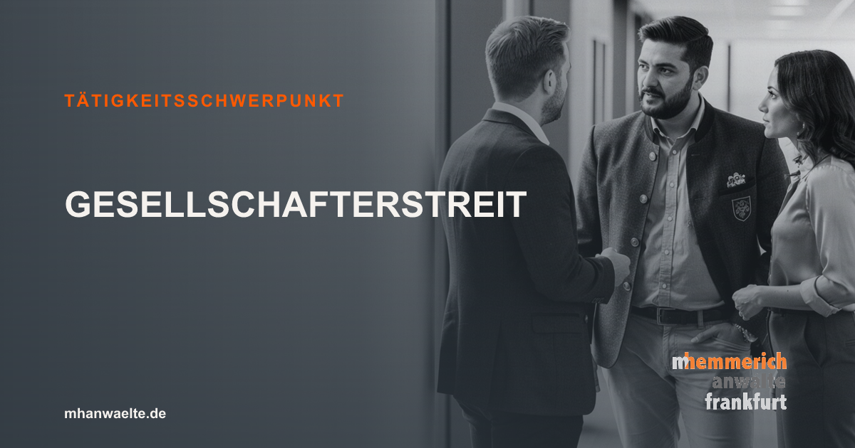 Titelbild: Gesellschafterstreit
