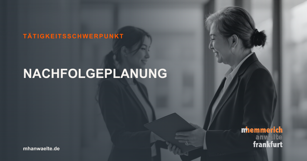 Titelbild: Nachfolgeplanung