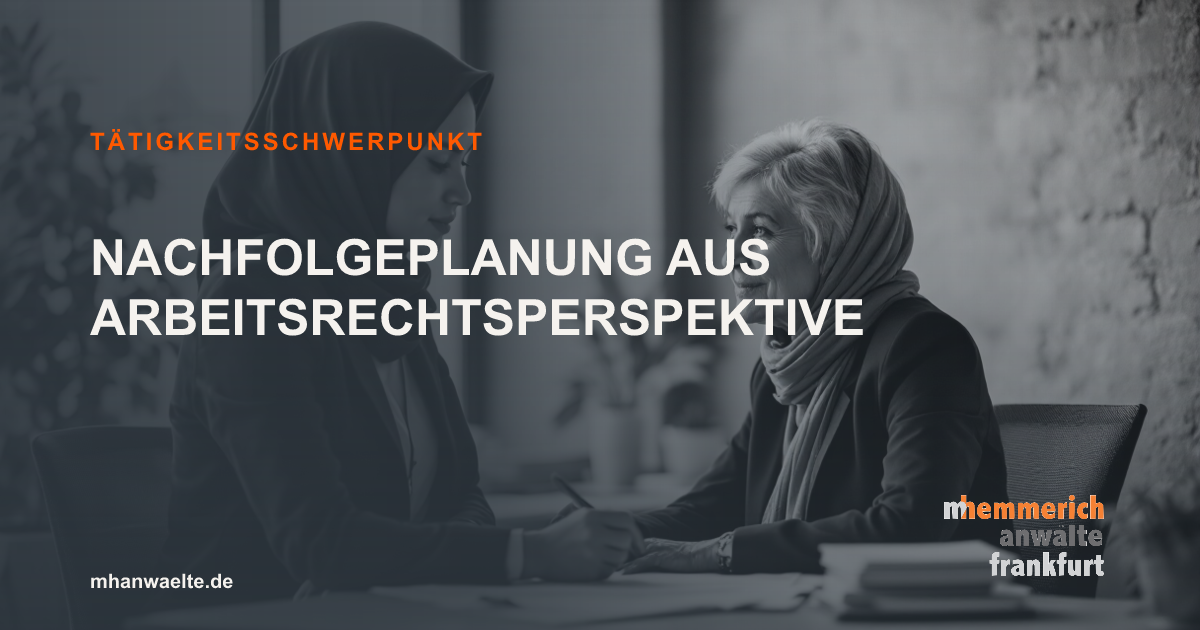 Titelbild: Nachfolgeplanung aus Arbeitsrechtsperspektive