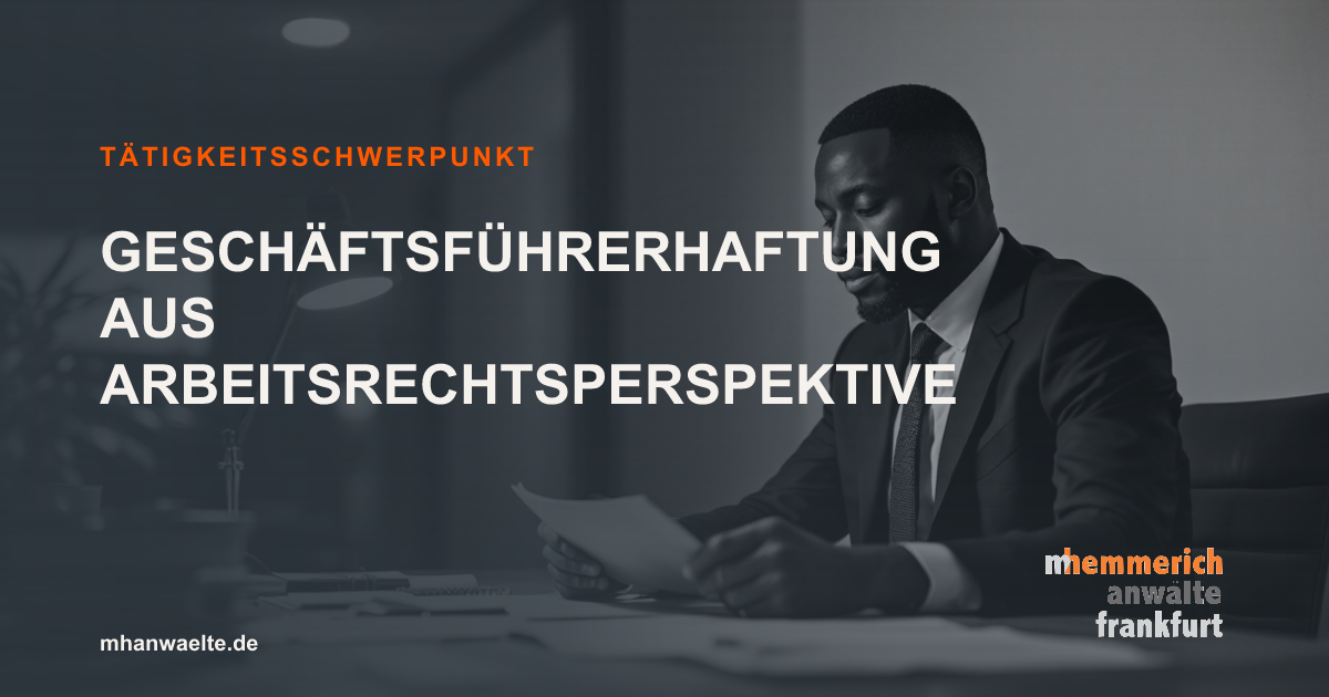 Titelbild: Geschäftsführerhaftung aus Arbeitsrechtsperspektive